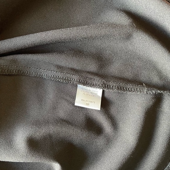 Entro Black scalloped-edge peplum top, medium. - Picture 7 of 8